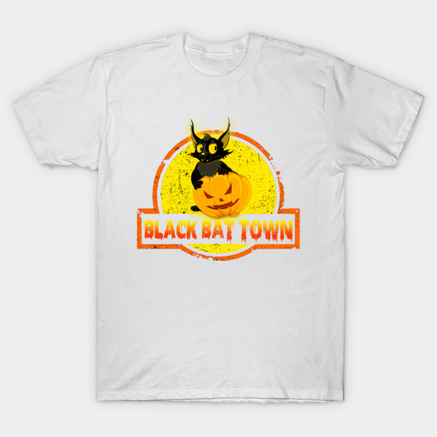 Black Bat Town Halloween Shirts Gifts on October 31 T-Shirt-TOZ
